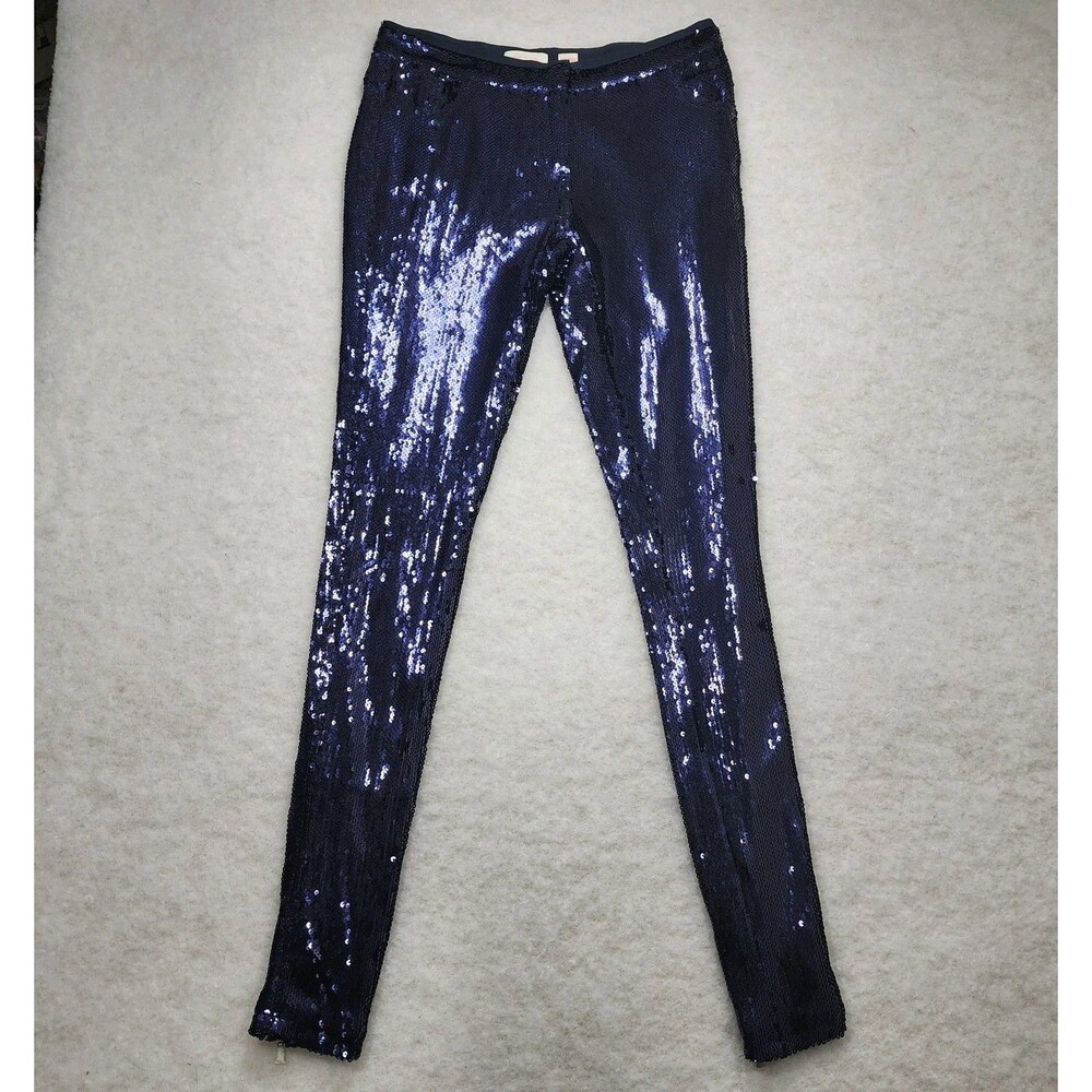 Sass And Bide Sequin Pants Purple Slim Zip Ankle Sz 6 Dressy Holiday (3331)